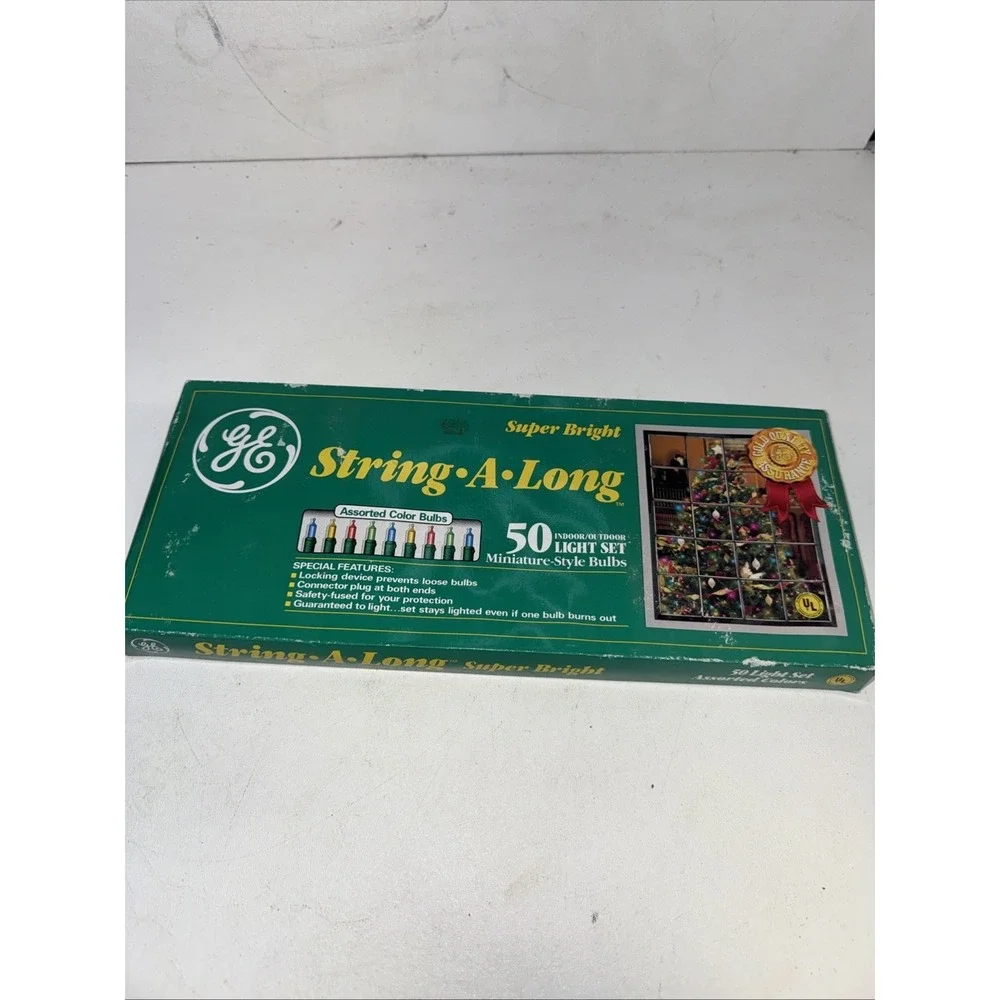 Vintage GE Miniature Style 50 String A Long Christmas Lights NEW